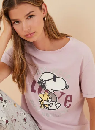 Crew Neck Pyjama T-Shirt And Pants