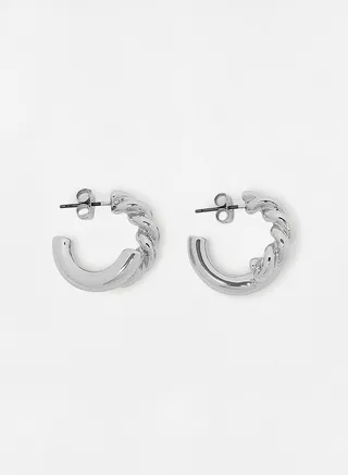 Textured Small Hoop Earrings