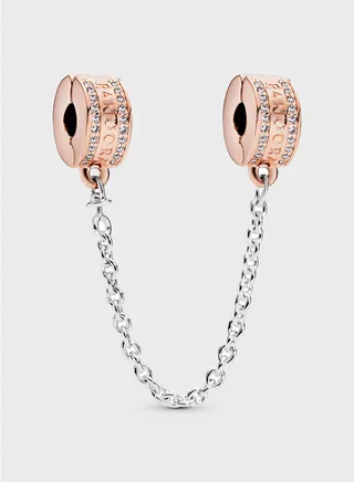 Pandora Logo Safety Chain Clip Charm