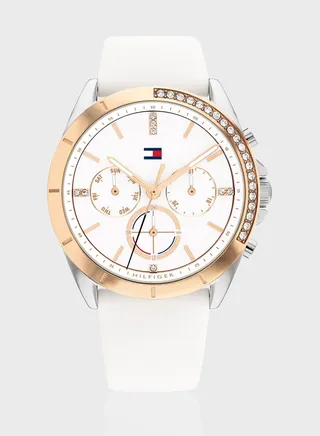 White Silicone Analog Watch