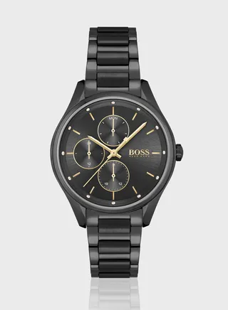 Ionic Plated Black Steel Analog Watch