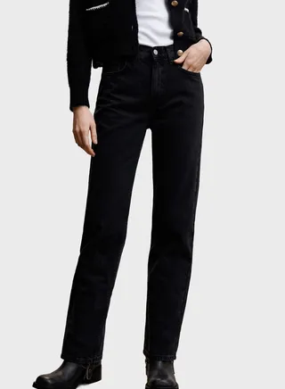 High Waist Straight Jeans