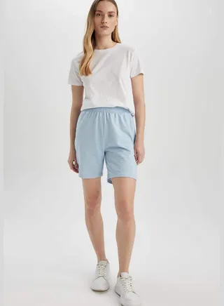 Relaxed Fit Bermuda Shorts With Drawstring