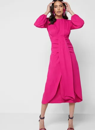 Cinched Waist Detail Dress