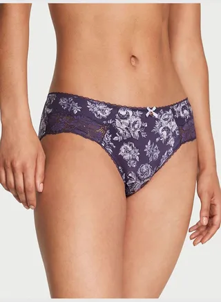 Lace-Inset Hiphugger Panty