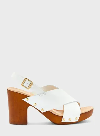 Ankle Strap Mid Heel Sandals