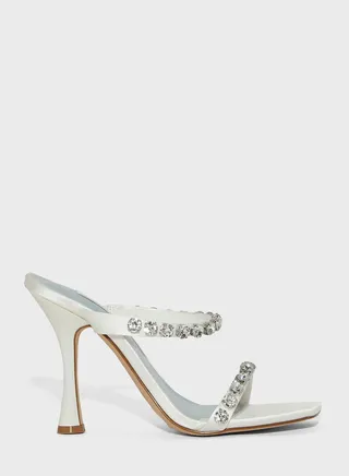 Embellished Strap Heel Sandals