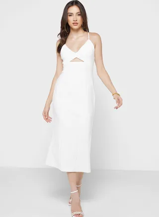 Strappy Cut Out Detail Dress
