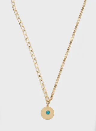 Kyra Turquoise Sun Pendant Necklace