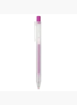 Gel Ink Knock Type Ballpoint Pen, 0.5 mm, Purple