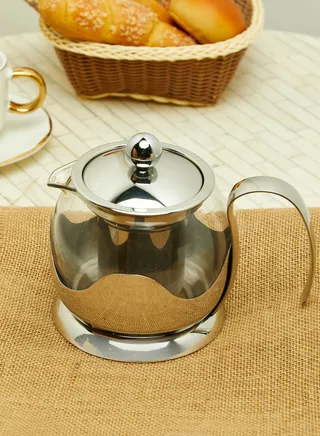 Stainless Steel Glass Teapot 650Ml