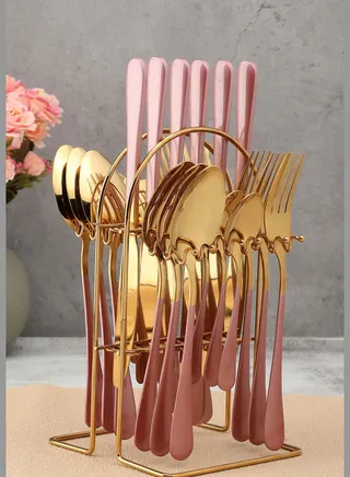 24 Piece Stainless Steel Cutlery Set for Kitchen and Dining