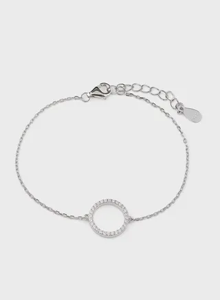 Cubic Zirconia Circle Bracelet