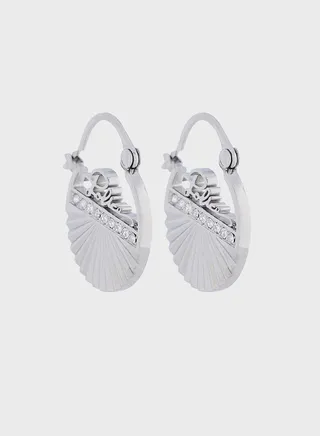 Stainless Steel Earrings With Crystals