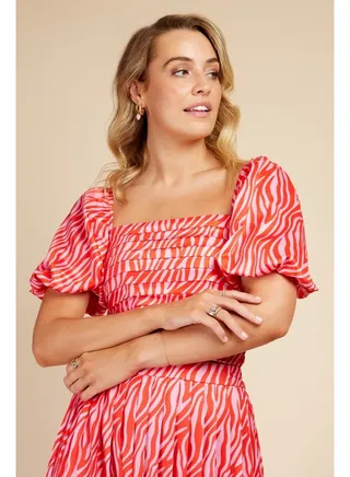 Little Mistress Zebra Print Top