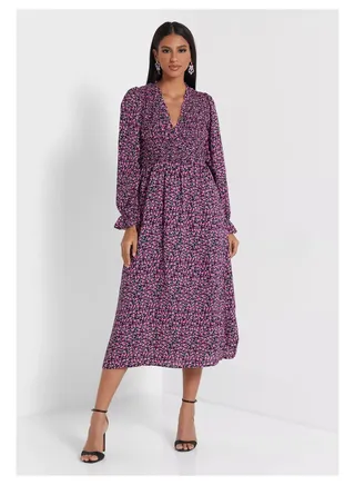 Little Mistress Purple Midaxi Dress