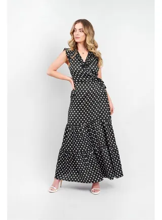 Little Mistress Spotted Maxi Dress