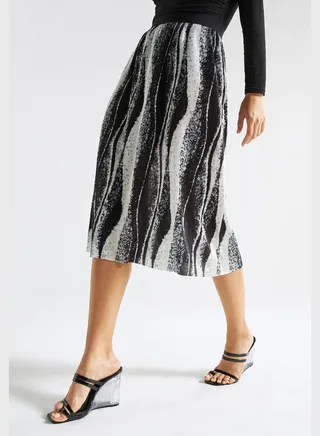 Printed High Waist Skirt