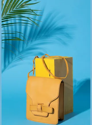 Solid Magnet Lock Sling Bag with Buckle detail