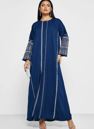 Embroidered Detail Abaya