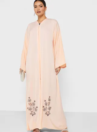 Pastel Embellished Abaya