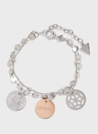 Double Chains And Coins Bracelet