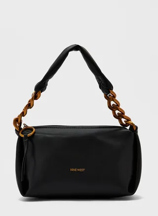 Chain Detail Zip Over Satchel