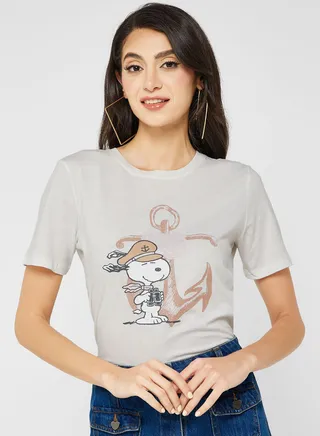 Printed Crew Neck T-Shirt