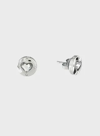 Crystal Heart Stud Earrings