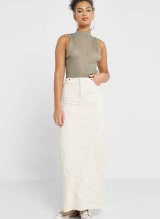 High Waist Denim Skirt