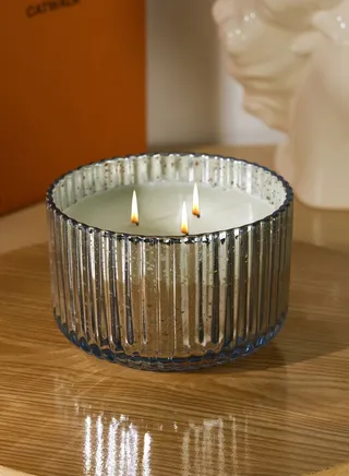 Cypress & Fir - 425G Large 3 Wick Silver Mercury Glass Candle