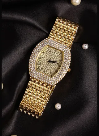 Stainless Steel Strap Casual Oblong Analog Watch For Women