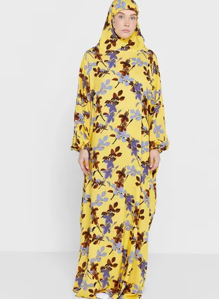 Floral Print Prayer Dress