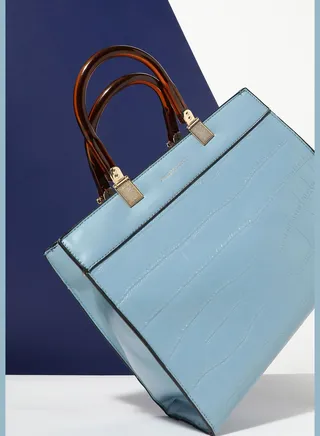 Solid Zip Lock Regular Faux Leather Hand Bag with Detachable Strap For Women