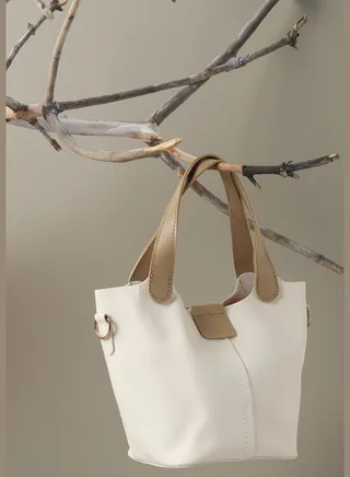 Solid Office Hand Bag with Magnet Lock For Women