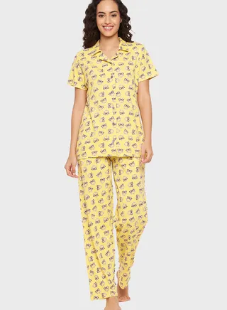 Printed Shirts & Pyjama Set