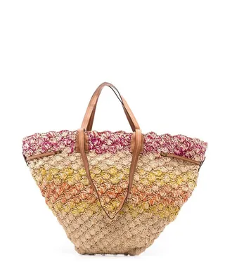Coiba raffia-embellished tote bag