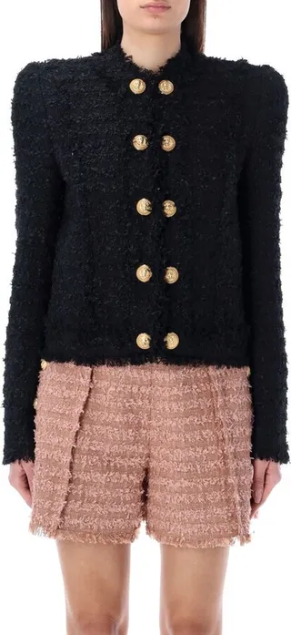 Balmain Fringed Tweed Jacket