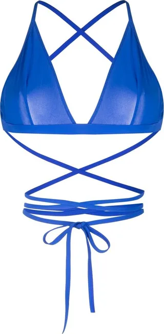 Solange crossover-strap bikini top