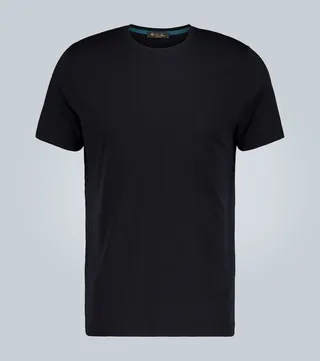 Silk and cotton-blend T-shirt
