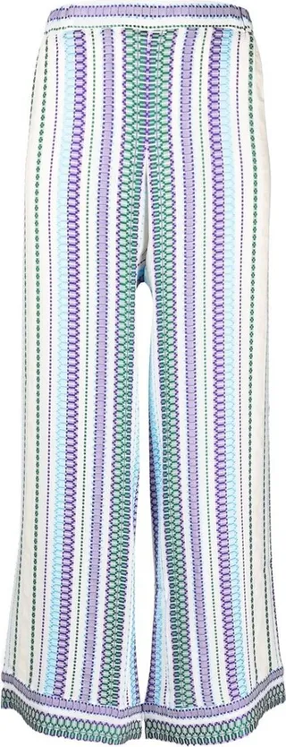 Embroidered Silk-Blend Trousers
