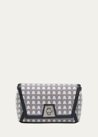 Anouk Small Grid Jacquard Shoulder Bag