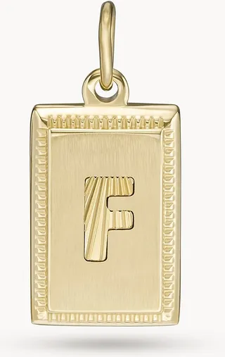Oh So Charming Gold-Tone Stainless Steel Initial Charm JF04196710