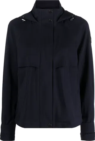 Hooded Wool Short Parka