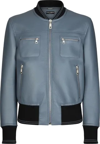 Leather Bomber Jacket