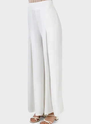 Pleated Flared Pants