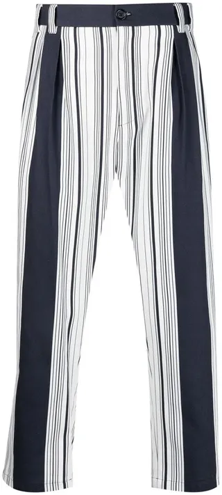 Striped Straight-Leg Trousers