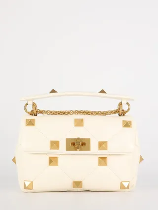 Roman Stud Ivory Bag