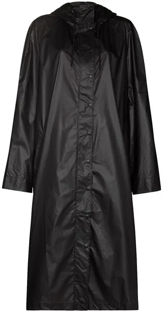 Hooded High-Neck Raincoat
