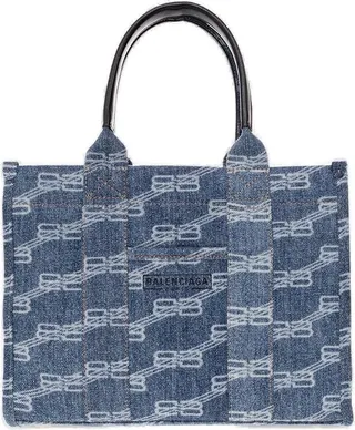 Balenciaga Hardware Monogrammed Small Tote Bag